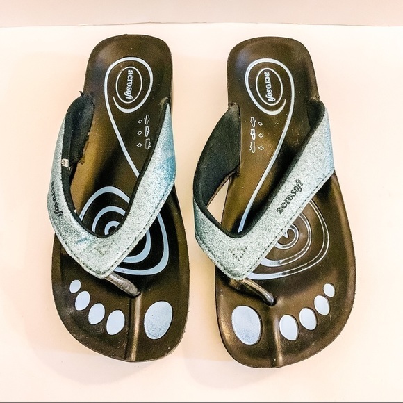 Aerosoft Sparkle Blue Thongs SZ-40 (US 9.5) - Picture 1 of 13